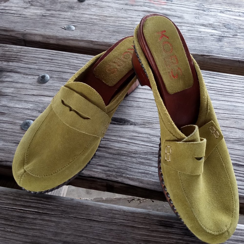 Michael Kors, Made in Italy Size 9 Wooden Clogs,